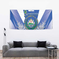 El Salvador Tapestry Turquoise-Browed Motmot With Coat Of Arms - Wonder Print Shop