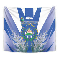 El Salvador Tapestry Turquoise-Browed Motmot With Coat Of Arms - Wonder Print Shop