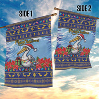 Barbados Christmas Garden Flag Pelican With Poinsettia - Wonder Print Shop