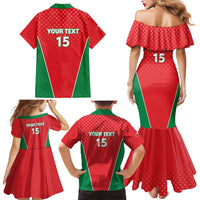 Custom Oman Cricket Family Matching Mermaid Dress and Hawaiian Shirt We Are Champions - Wonder Print Shop