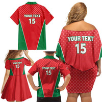 Custom Oman Cricket Family Matching Off Shoulder Short Dress and Hawaiian Shirt We Are Champions - Wonder Print Shop