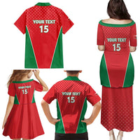 Custom Oman Cricket Family Matching Puletasi and Hawaiian Shirt We Are Champions - Wonder Print Shop