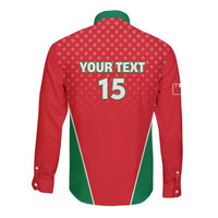 Custom Oman Cricket Long Sleeve Button Shirt We Are Champions - Wonder Print Shop