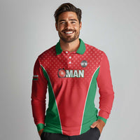 Custom Oman Cricket Long Sleeve Polo Shirt We Are Champions - Wonder Print Shop