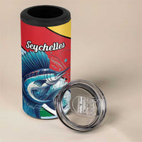 Personalised Seychelles Sailfish 4 in 1 Can Cooler Tumbler With Coat Of Arms - Wonder Print Shop