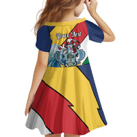 Personalised Seychelles Sailfish Family Matching Off Shoulder Maxi Dress and Hawaiian Shirt With Coat Of Arms - Wonder Print Shop