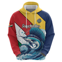 Personalised Seychelles Sailfish Hoodie With Coat Of Arms - Wonder Print Shop