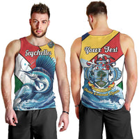 Personalised Seychelles Sailfish Men Tank Top With Coat Of Arms - Wonder Print Shop