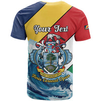 Personalised Seychelles Sailfish T Shirt With Coat Of Arms - Wonder Print Shop