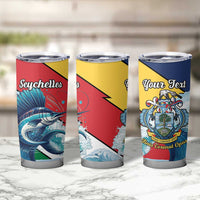 Personalised Seychelles Sailfish Tumbler Cup With Coat Of Arms - Wonder Print Shop