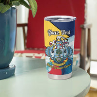 Personalised Seychelles Sailfish Tumbler Cup With Coat Of Arms - Wonder Print Shop