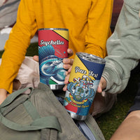 Personalised Seychelles Sailfish Tumbler Cup With Coat Of Arms - Wonder Print Shop