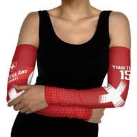Custom Switzerland Football 2026 Arm Sleeves Hopp Schwiiz - Wonder Print Shop