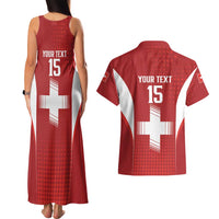 Custom Switzerland Football 2026 Couples Matching Tank Maxi Dress and Hawaiian Shirt Hopp Schwiiz - Wonder Print Shop