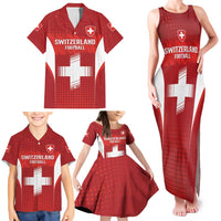 Custom Switzerland Football 2026 Family Matching Tank Maxi Dress and Hawaiian Shirt Hopp Schwiiz - Wonder Print Shop