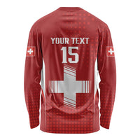 Custom Switzerland Football 2026 Long Sleeve Shirt Hopp Schwiiz - Wonder Print Shop