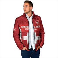 Custom Switzerland Football 2026 Padded Jacket Hopp Schwiiz - Wonder Print Shop