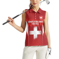 Custom Switzerland Football 2026 Women Sleeveless Polo Shirt Hopp Schwiiz - Wonder Print Shop