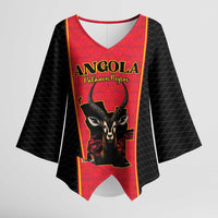 Custom Angola Football Kimono Sleeve Blouse Come On Palancas Negras - Wonder Print Shop