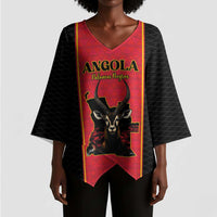 Custom Angola Football Kimono Sleeve Blouse Come On Palancas Negras - Wonder Print Shop