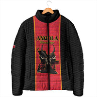 Custom Angola Football Padded Jacket Come On Palancas Negras - Wonder Print Shop