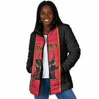Custom Angola Football Padded Jacket Come On Palancas Negras - Wonder Print Shop