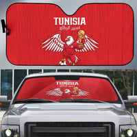 Tunisia Football Auto Sun Shade Eagles of Carthage Rise - Wonder Print Shop