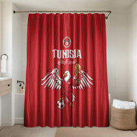 Tunisia Football Bathroom Set Eagles of Carthage Rise - Wonder Print Shop