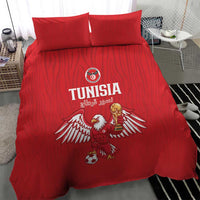 Tunisia Football Bedding Set Eagles of Carthage Rise - Wonder Print Shop