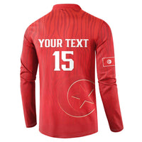 Custom Tunisia Football Button Sweatshirt Eagles of Carthage Rise