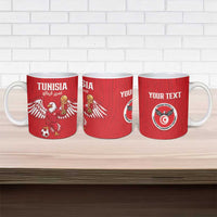 Custom Tunisia Football Ceramic Mug Eagles of Carthage Rise - Wonder Print Shop