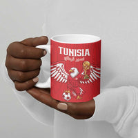 Custom Tunisia Football Ceramic Mug Eagles of Carthage Rise - Wonder Print Shop