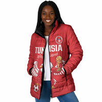 Custom Tunisia Football Padded Jacket Eagles of Carthage Rise - Wonder Print Shop