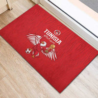 Tunisia Football Rubber Doormat Eagles of Carthage Rise - Wonder Print Shop