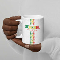 Custom Senegal Football Ceramic Mug Go Champions Lions de la Teranga - Wonder Print Shop