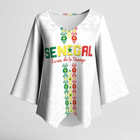 Custom Senegal Football Kimono Sleeve Blouse Go Champions Lions de la Teranga - Wonder Print Shop