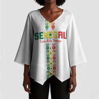 Custom Senegal Football Kimono Sleeve Blouse Go Champions Lions de la Teranga - Wonder Print Shop
