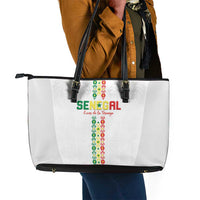 Senegal Football Leather Tote Bag Go Champions Lions de la Teranga - Wonder Print Shop