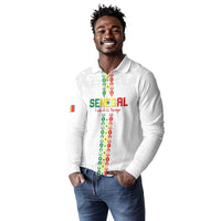 Custom Senegal Football Long Sleeve Polo Shirt Go Champions Lions de la Teranga - Wonder Print Shop