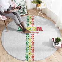 Senegal Football Round Carpet Go Champions Lions de la Teranga - Wonder Print Shop