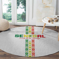 Senegal Football Round Carpet Go Champions Lions de la Teranga - Wonder Print Shop