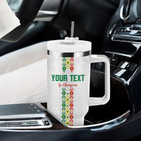 Custom Senegal Football Tumbler With Handle Go Champions Lions de la Teranga - Wonder Print Shop