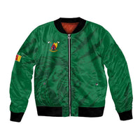 Custom Cameroon Football Bomber Jacket Go Les Lions Indomptables Go - Wonder Print Shop