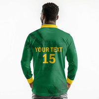 Custom Cameroon Football Long Sleeve Polo Shirt Go Les Lions Indomptables Go - Wonder Print Shop