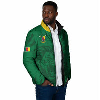 Custom Cameroon Football Padded Jacket Go Les Lions Indomptables Go - Wonder Print Shop