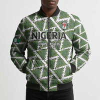 Custom Nigeria Football Bomber Puffer Jacket Come On Super Eagles - Wonder Print Shop