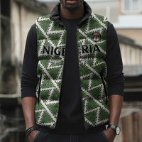 Custom Nigeria Football Sleeveless Puffer Jacket Come On Super Eagles - Wonder Print Shop
