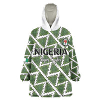 Custom Nigeria Football Wearable Blanket Hoodie Come On Super Eagles - Wonder Print Shop
