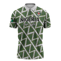 Custom Nigeria Football Zipper Polo Shirt Come On Super Eagles - Wonder Print Shop