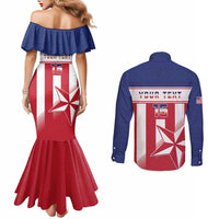 Custom Liberia Football Couples Matching Mermaid Dress and Long Sleeve Button Shirt Go Lone Stars
